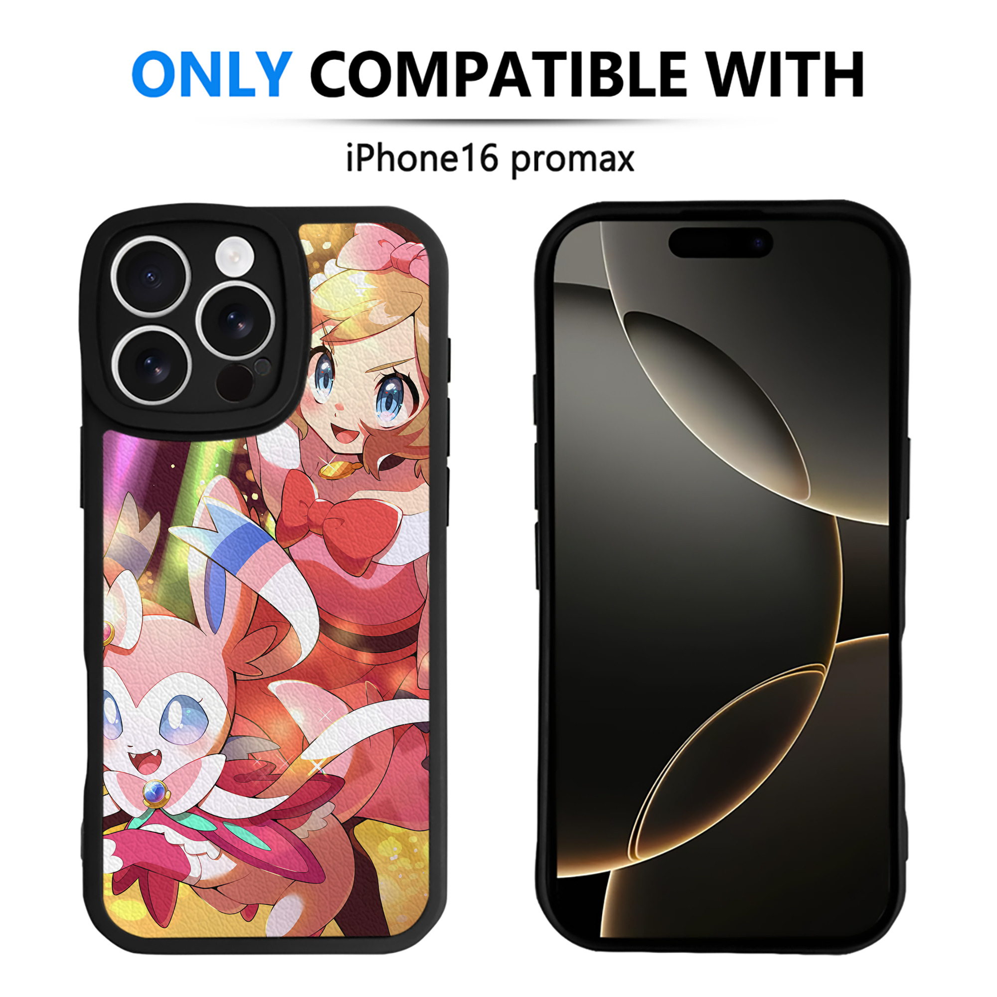 （画像用） ポケットモンスター Pokémon 【iPhone 16シリーズ対応】シリコンスマホケース（レザー調） 材質：シリコン
